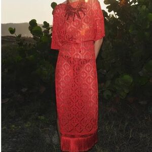 Red Zara Tunic cover up